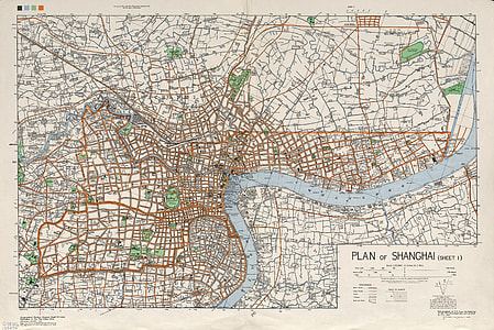 Map of Shanghai in the 1930s in China thumbnail