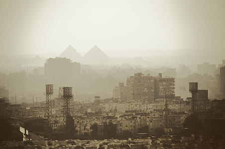 city covered with fog during daytime thumbnail