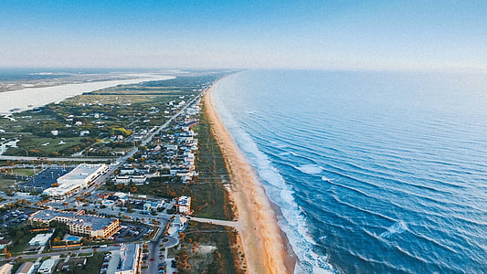 aerial photography of coastline thumbnail
