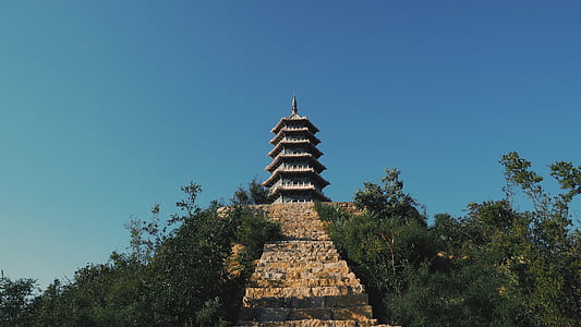 gray pagoda temple on top of hill thumbnail