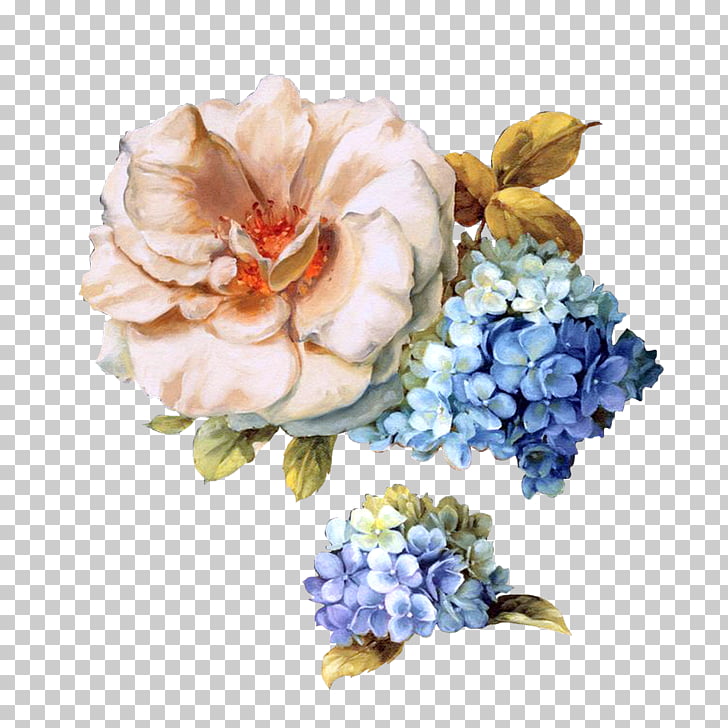 Painting Canvas print Decoupage Art, watercolor rose PNG