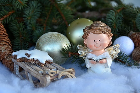 white dress Angel baubles thumbnail