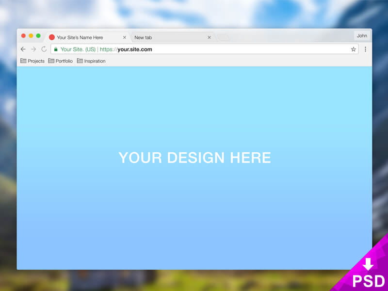 Mac Browser Mockup psd file