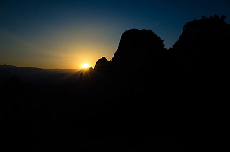 silhouette photo of mountain thumbnail