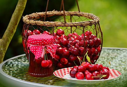 red cherries on baskets thumbnail