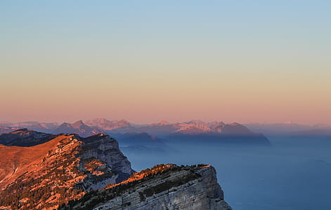 bird's eye view of mountains during daytime thumbnail