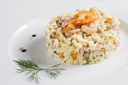 pride rice on white ceramic plate thumbnail