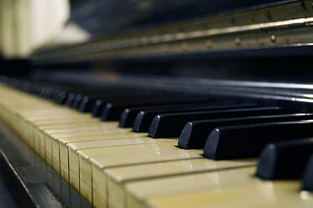 macro photography of white piano keys thumbnail