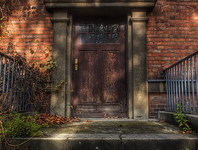 brown wooden door thumbnail