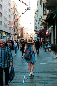 People Walking on Street Near Buildings thumbnail