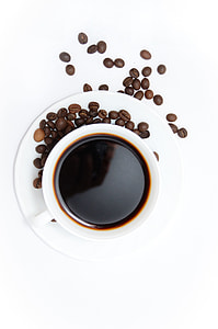 ceramic, teacup, coffee, a cup of coffee, coffee beans, the drink thumbnail