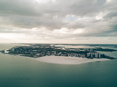 sea, bird's eye view, sky, water thumbnail
