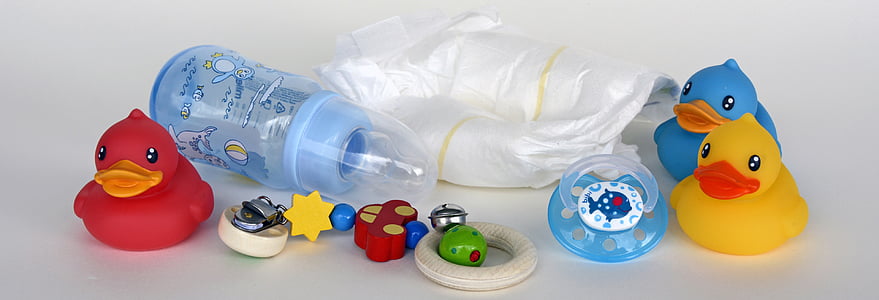 three assorted-color duck toys thumbnail