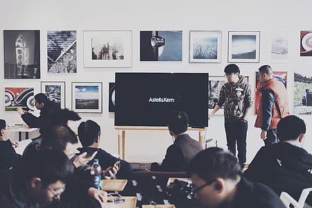 Group of People in Art Exhibit thumbnail