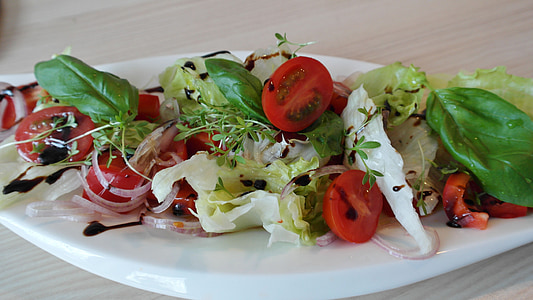 vegetable salad in white plate thumbnail