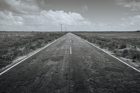 grayscale photography of road thumbnail