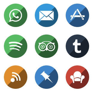 Miu Gloss Social svg vector icon sets