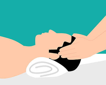 Illustration of person getting a soothing massage. thumbnail