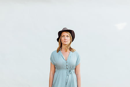 women's blue sleeveless dress thumbnail