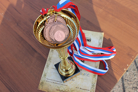 gold-colored trophy and medal thumbnail