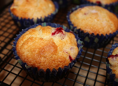 baked muffin on gray mesh surface thumbnail