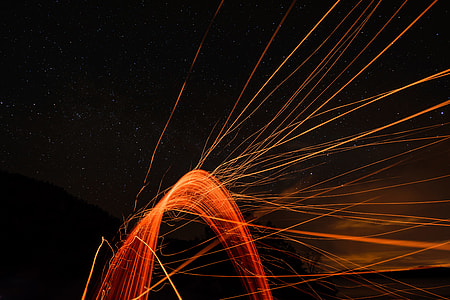 time lapse photography of orange spark thumbnail