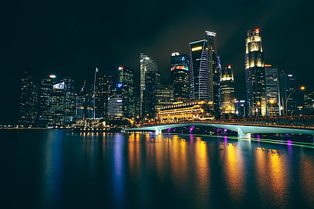 photo of lighted high-raise buildings thumbnail