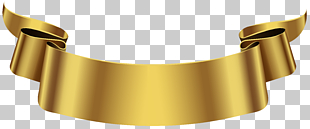 Banner , Golden Banner Transparent , gold ribbon graphic art PNG clipart
