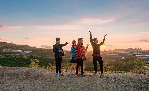 Five Person Across Sunset thumbnail