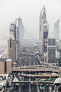 cityscape covered with fog thumbnail