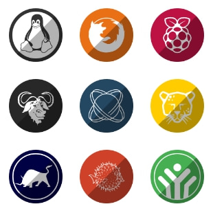 System Shade Circles svg vector icon sets