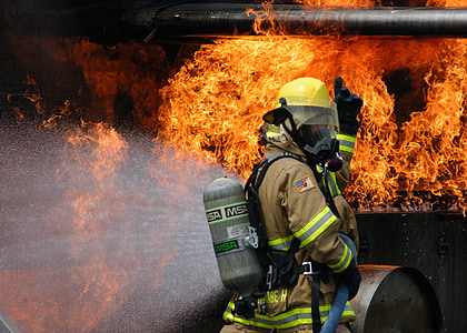 firefighter putting out fire thumbnail
