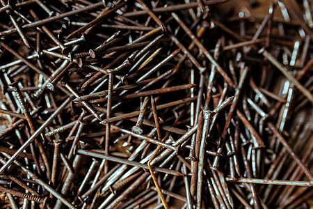 Tools, nails and bolts in a workshop thumbnail