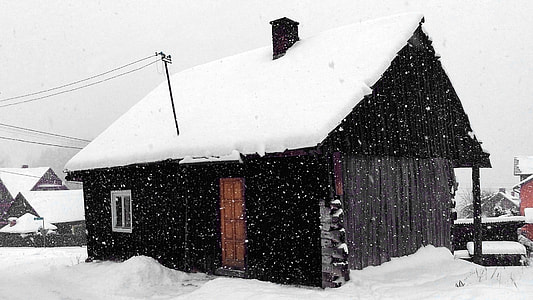 black wooden house thumbnail