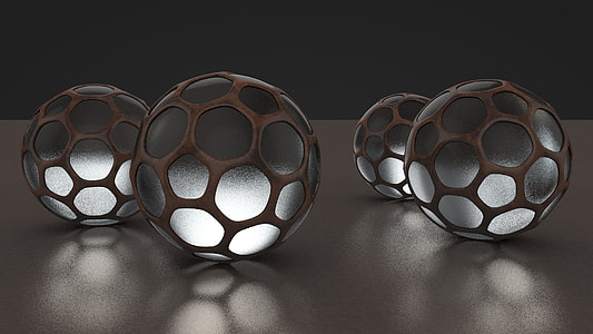 brown-and-grey 4-piece lighted balls thumbnail