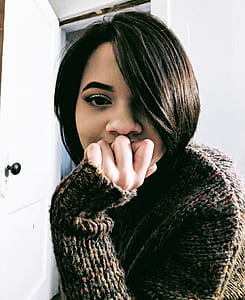 Woman in Gray Sweater thumbnail
