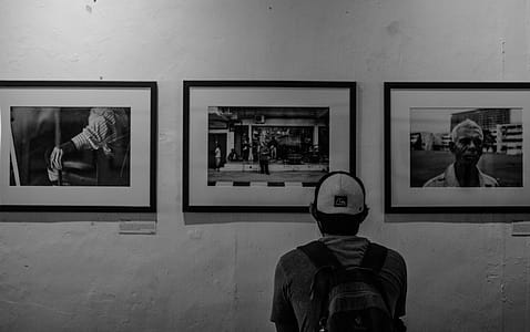black-and-white, man, person, art thumbnail