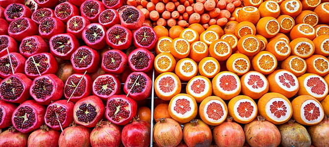 bunch of orange and purple fruits thumbnail