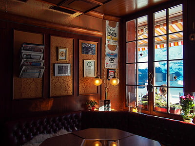 glass-panel window with brown frames thumbnail