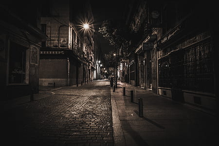 empty street during nighttime thumbnail