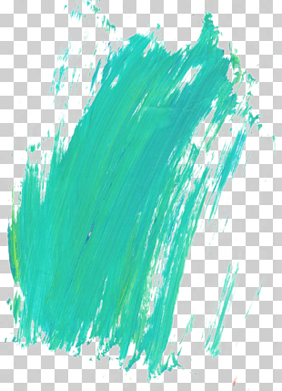 Brush Pigment Ink, Dark green brush strokes, teal abstract painting PNG clipart