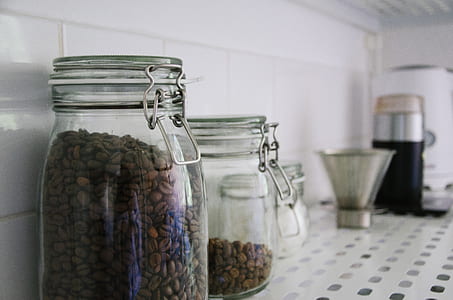 three clear glass hermetic jars thumbnail