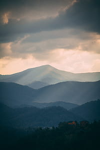 bird's-eye view photography of mountain range thumbnail