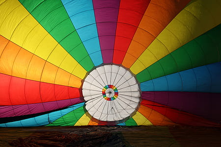 rainbow color hot air balloon thumbnail