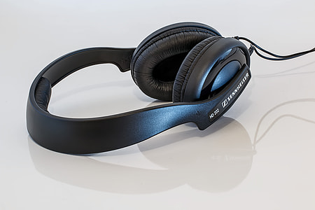black Sennheiser headphones thumbnail
