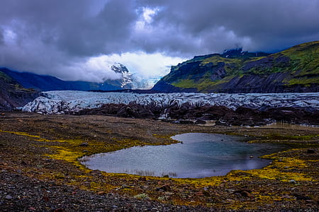 snow, landscape, mountains, nature thumbnail