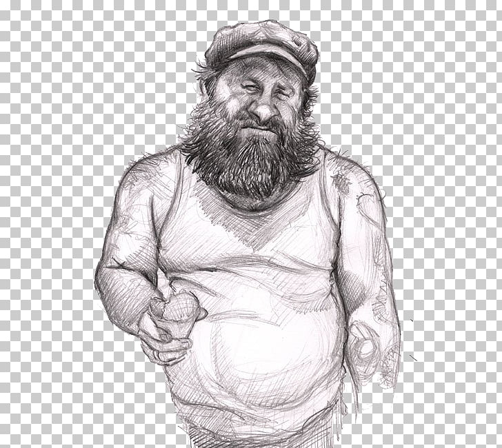 Beard Drawing Sketch Simple Sketch Of Bearded Man Png
