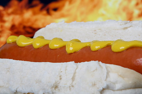 hotdog burger with mustard thumbnail