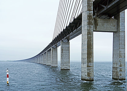 gray concrete bridge above body of water thumbnail