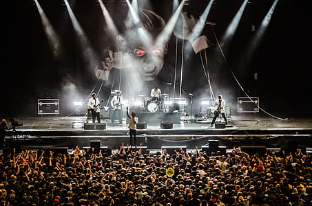 people, lights, dark, crowd thumbnail
